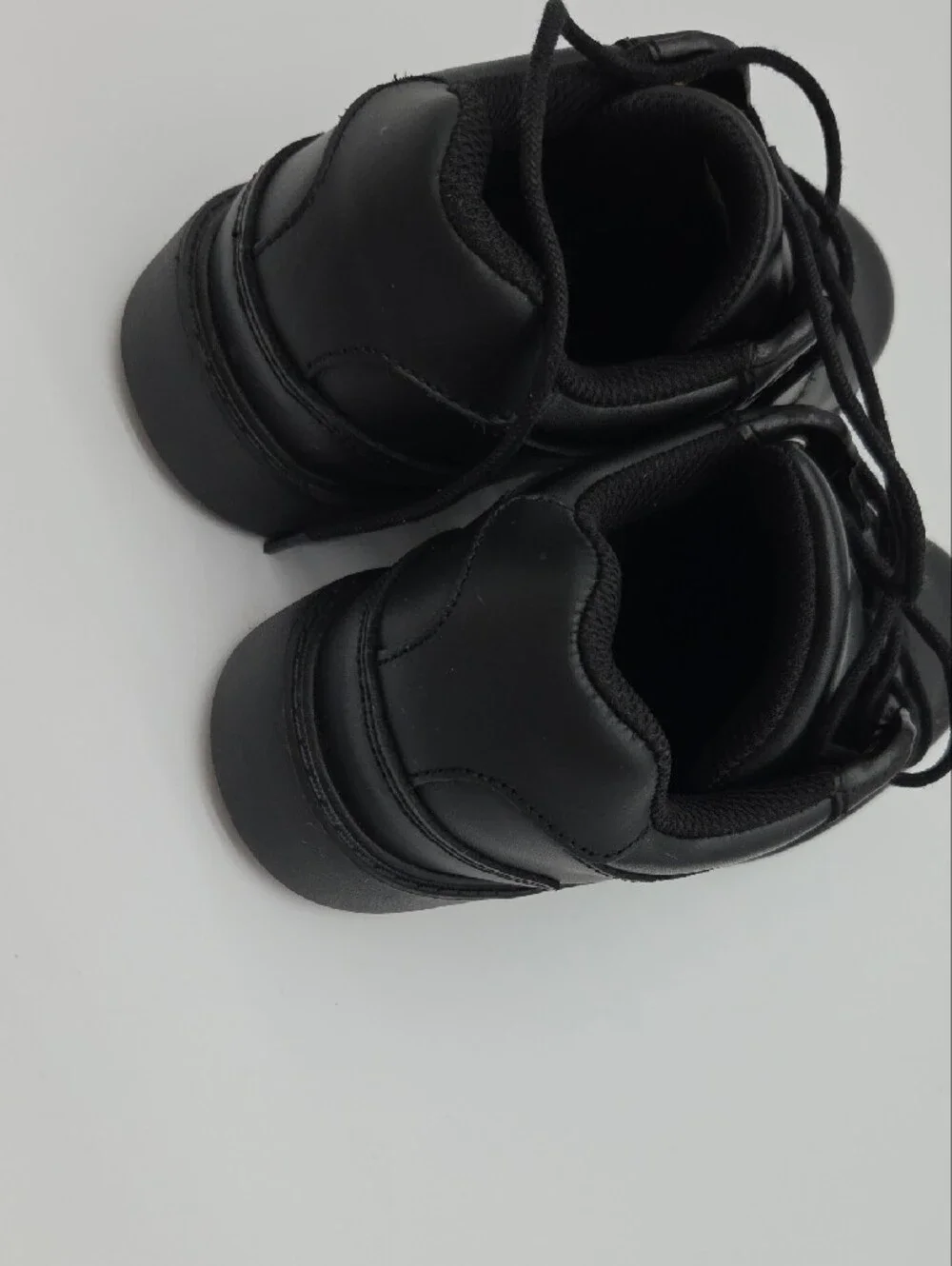 Black Lace-Up Work Shoes